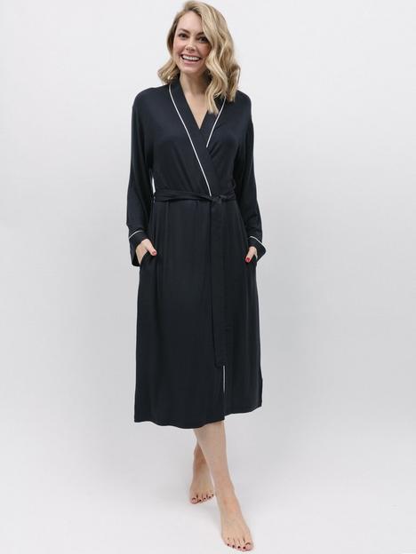 cyberjammies-charcoal-knit-long-dressing-gown