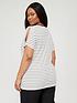  image of v-by-very-curve-stripe-crew-neck-t-shirt--nbspwhite