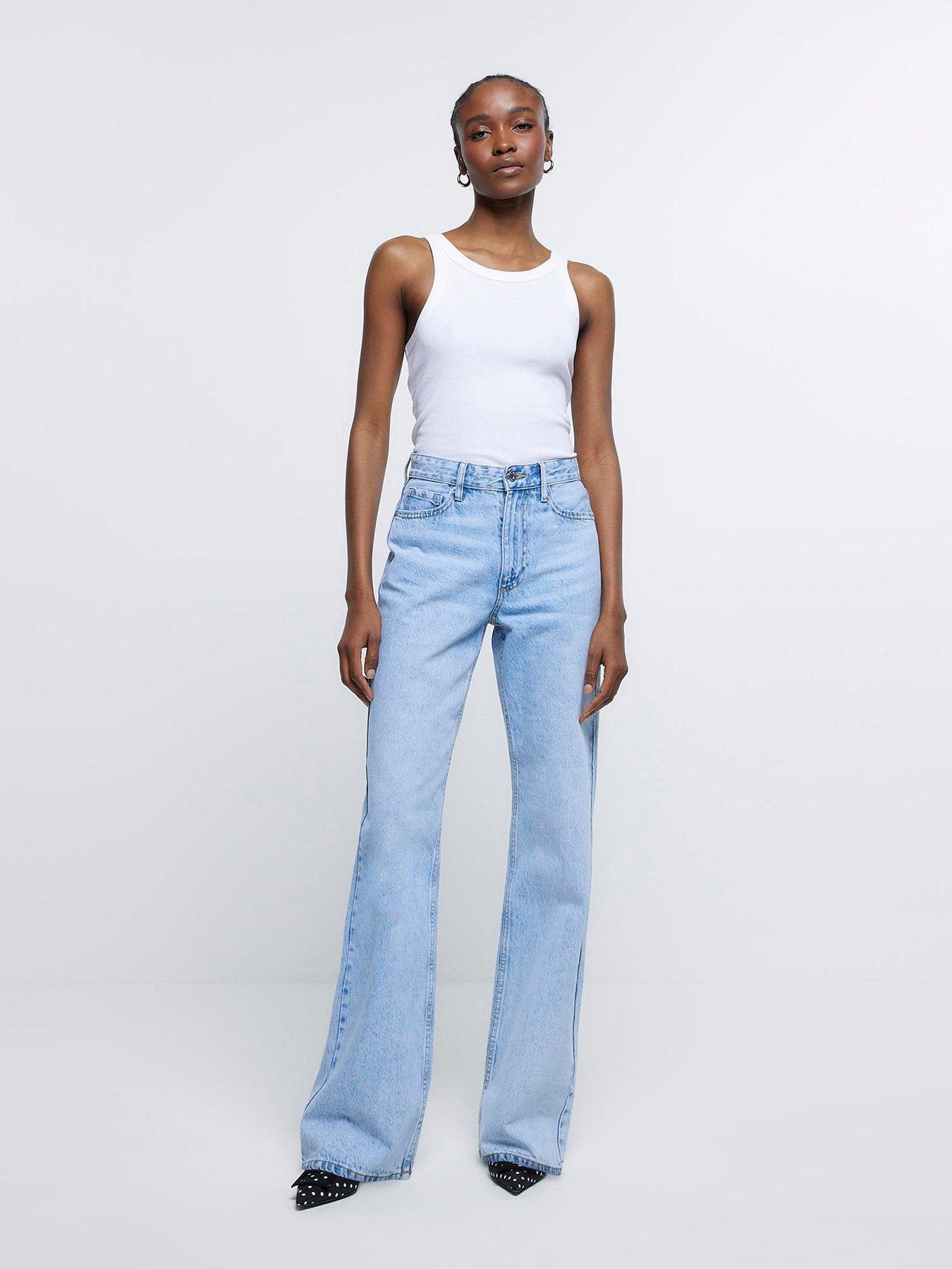 Wide leg hot sale jeans long