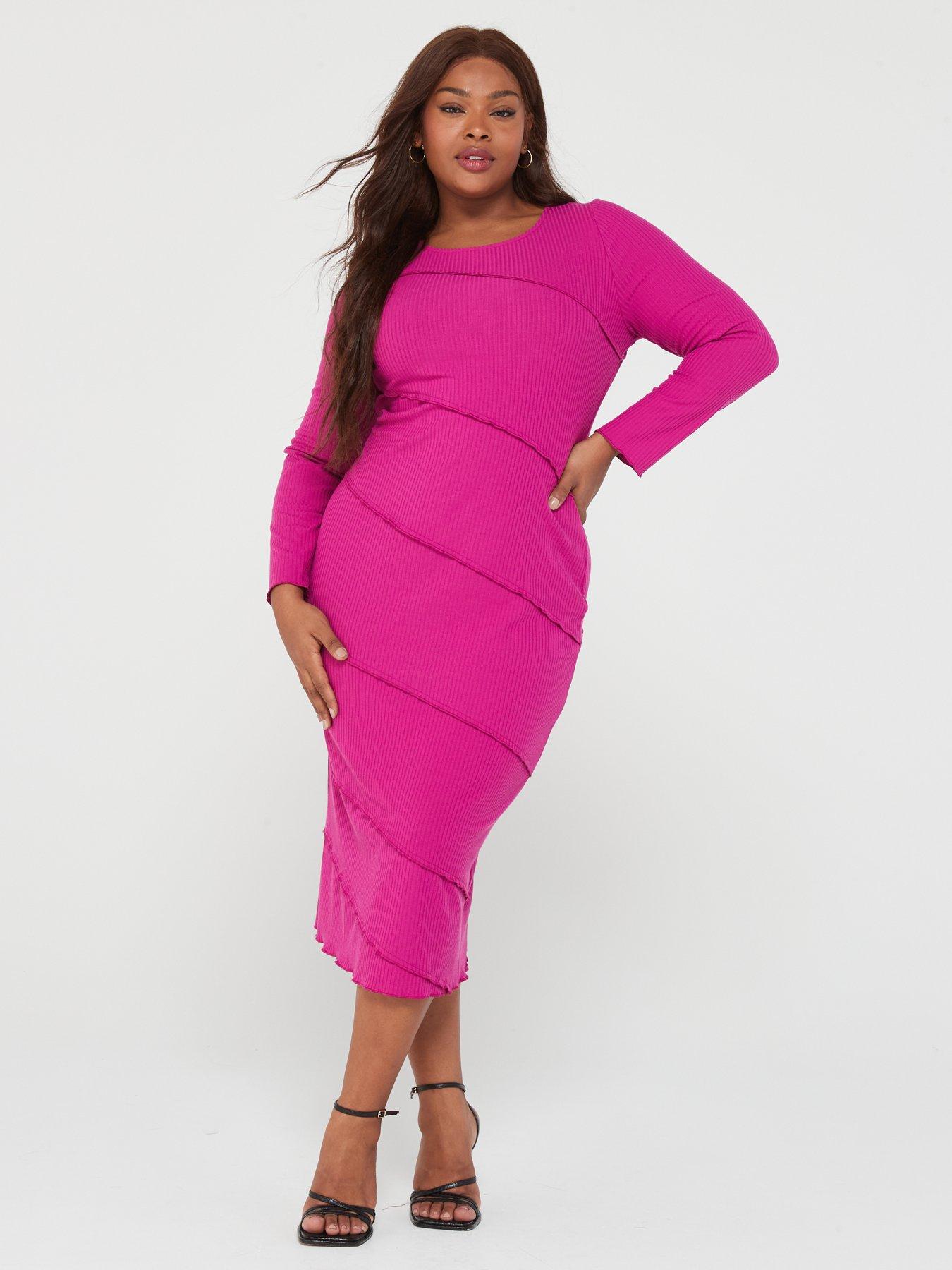 Plus Size Knot Detail Maxi Dress in Wine – Chi Chi London