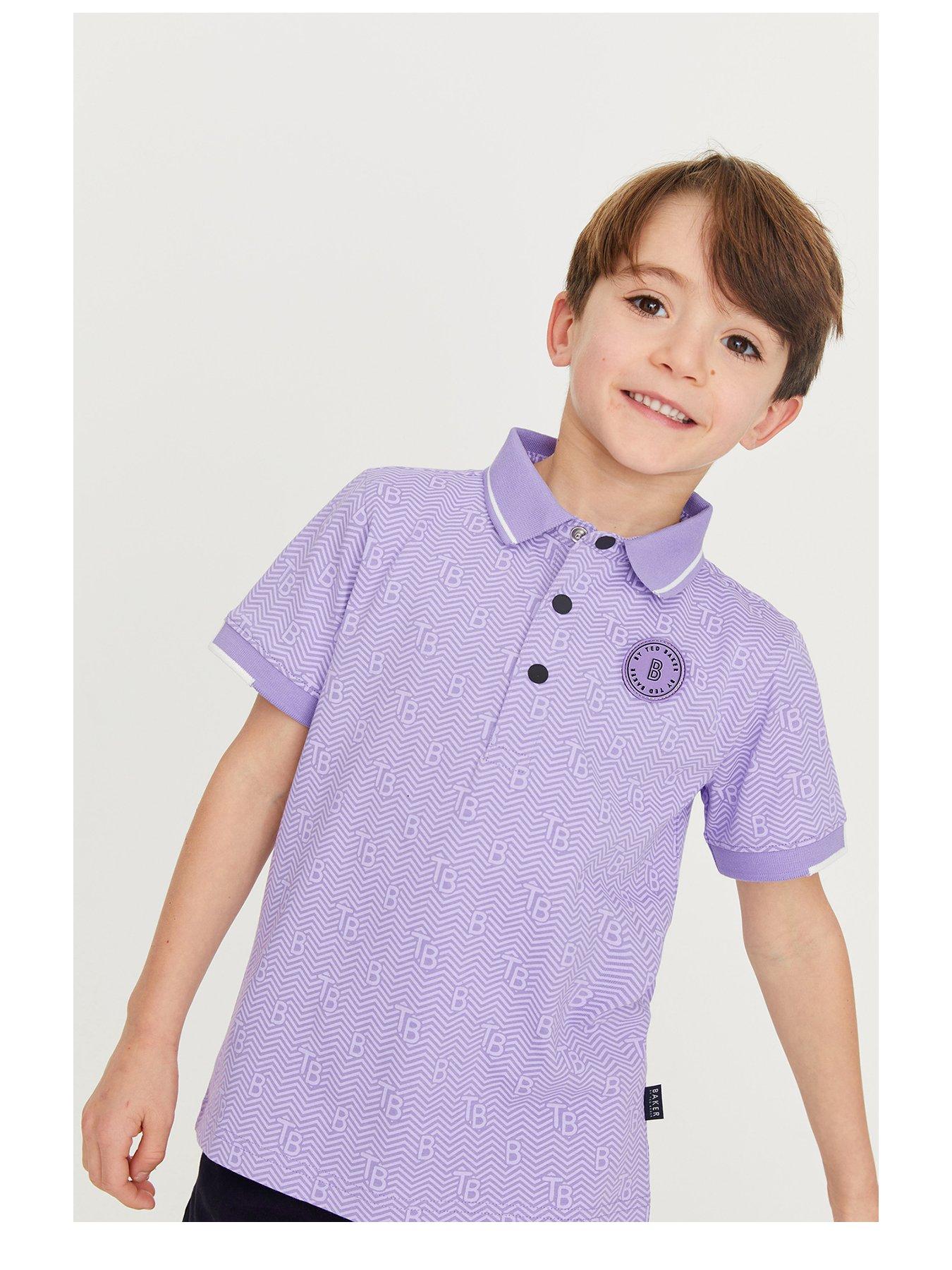 Baby boy 2025 purple polo shirt