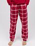  image of cyberjammies-red-check-cosy-pyjama-pant