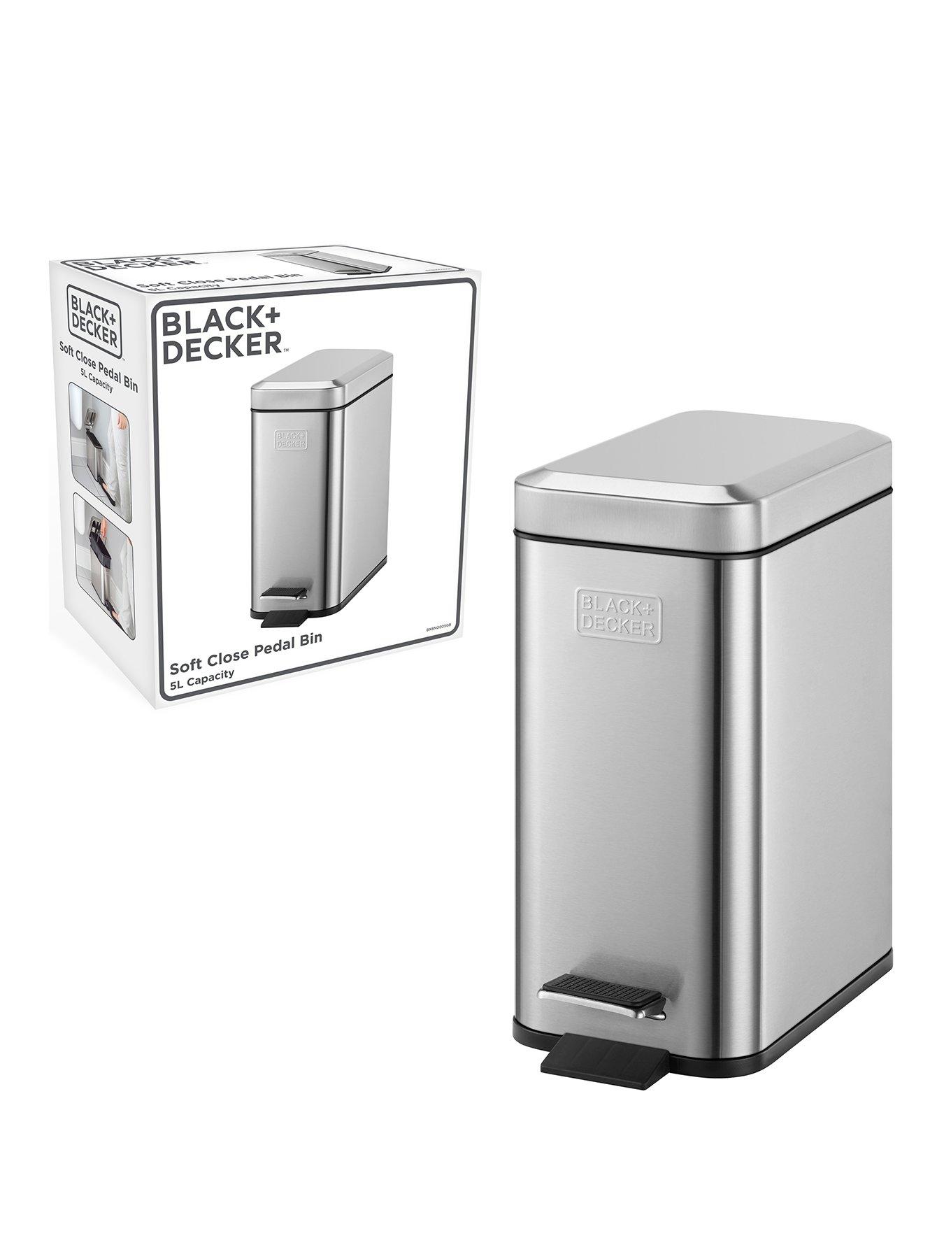 Black & Decker 5L Slimline Soft Close Pedal Bin
