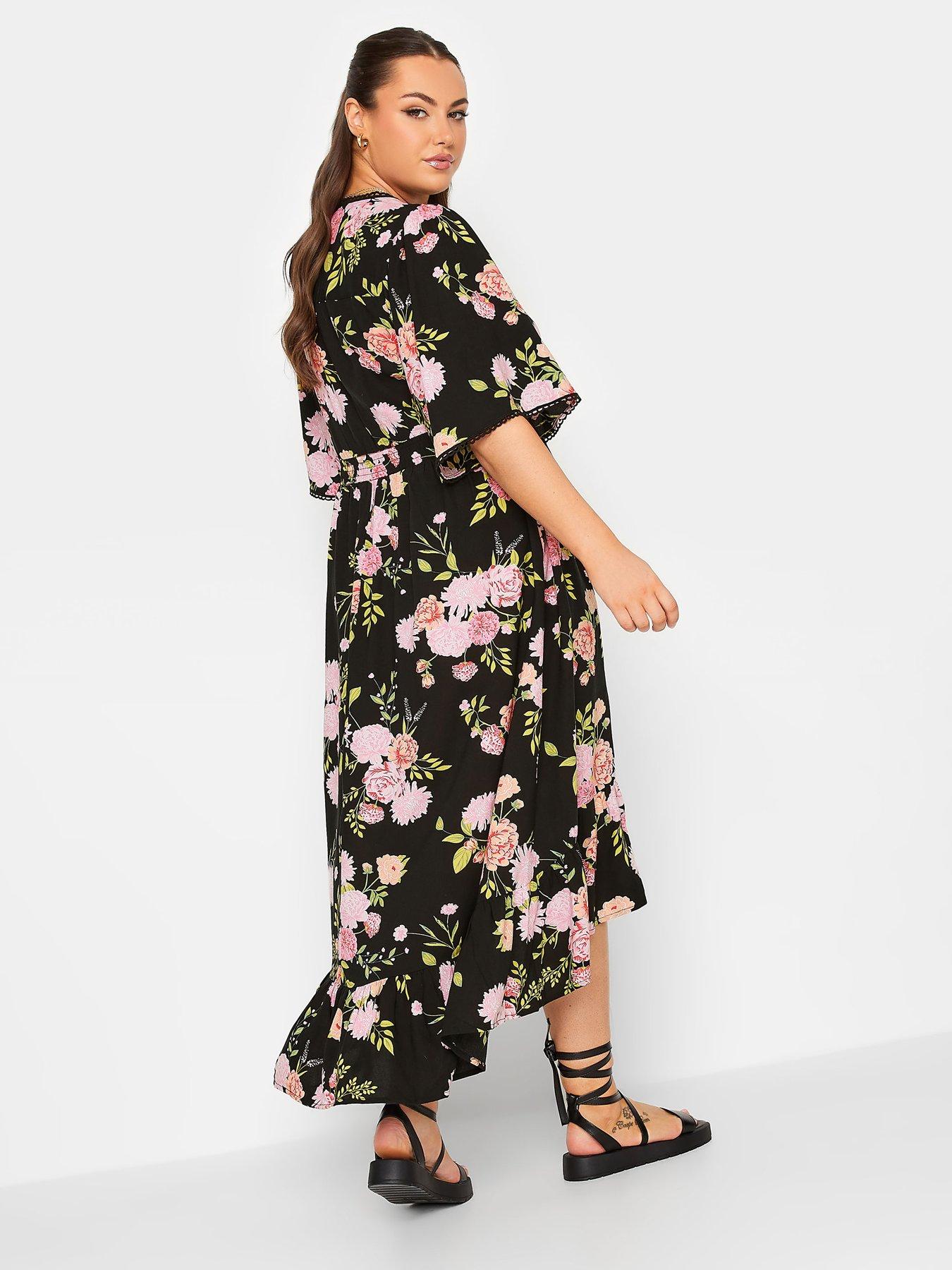 Black floral maxi dress cheap uk