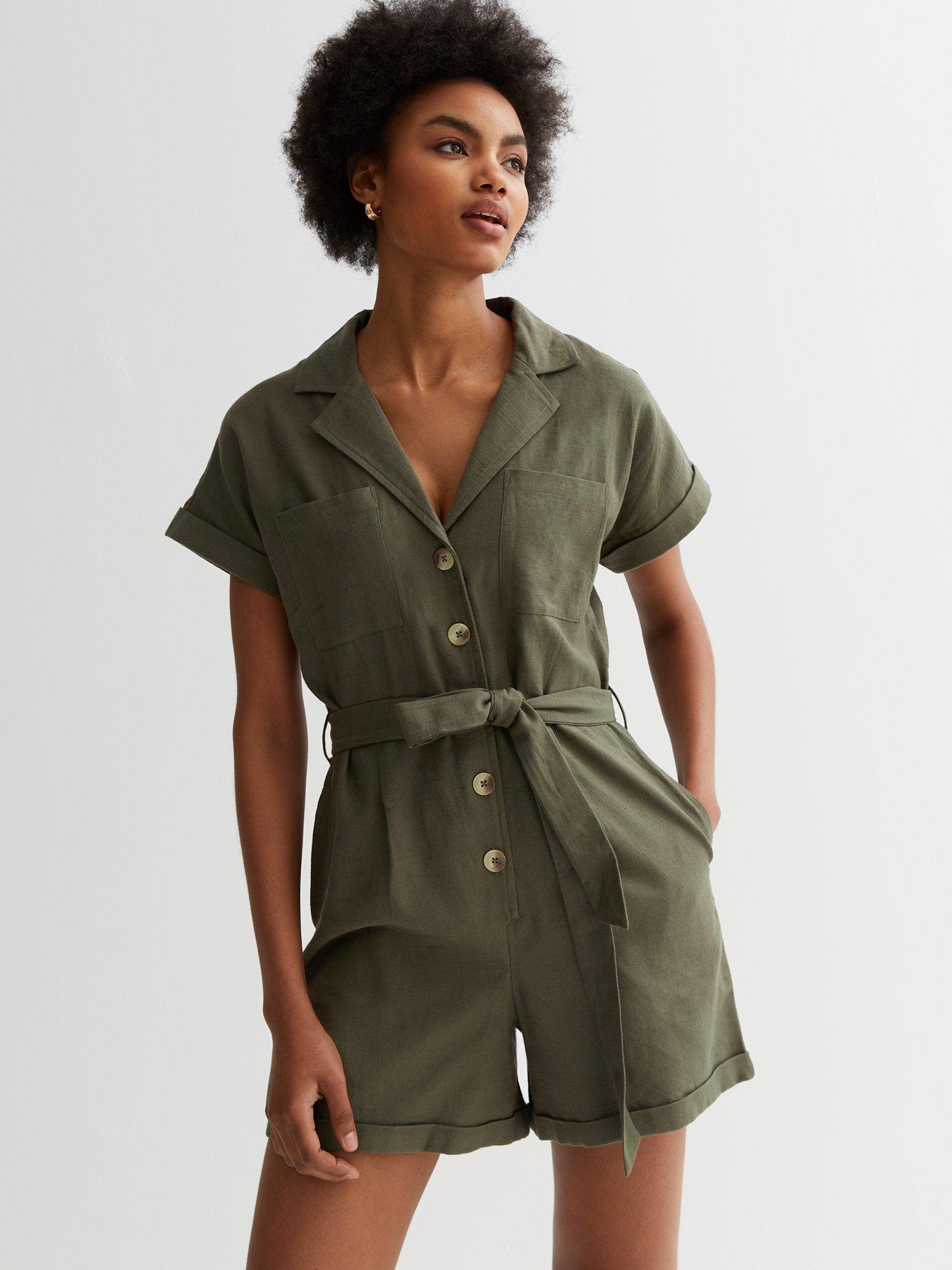 Utility belted hot sale playsuit