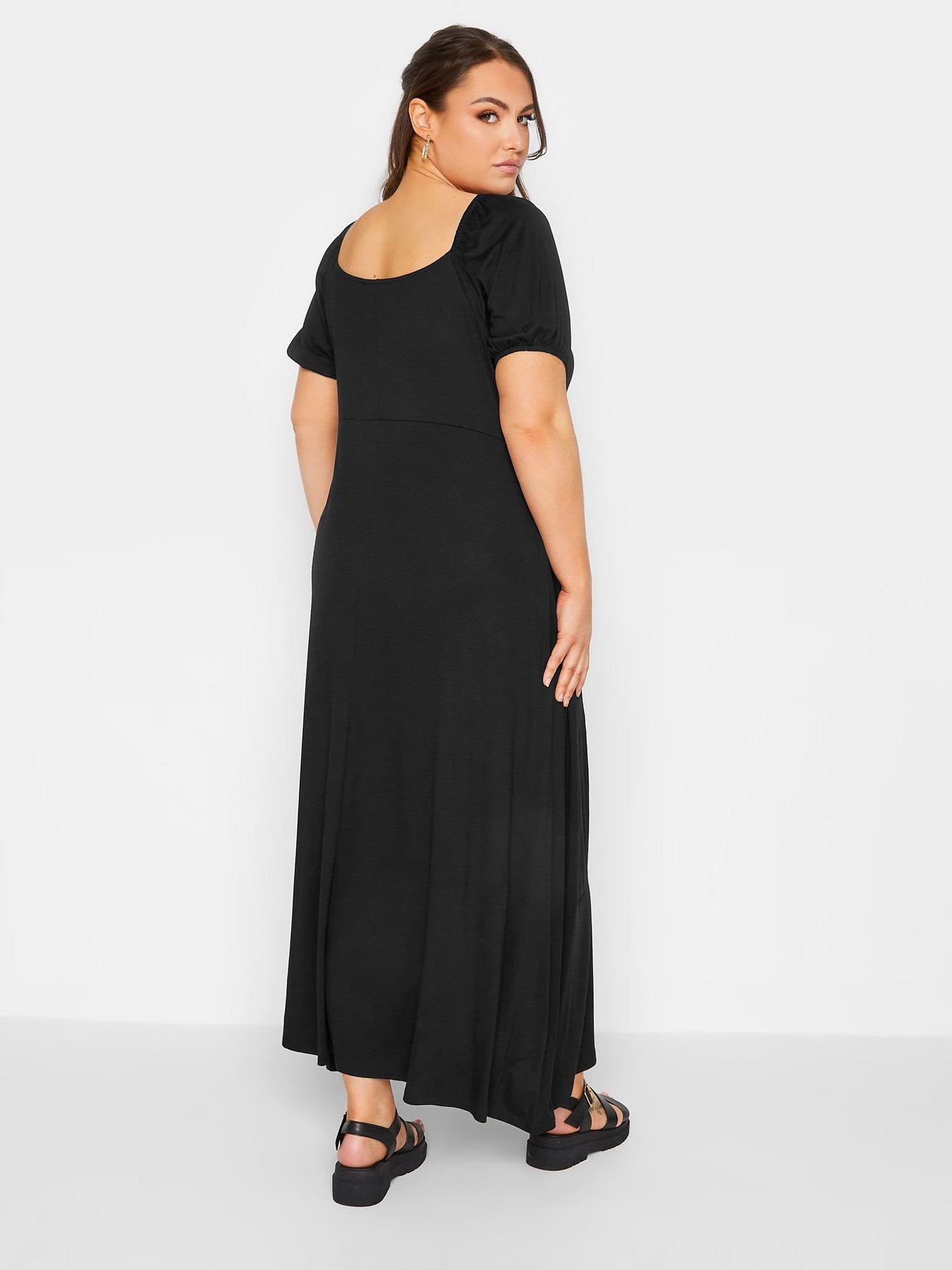 Long puff on sale sleeve maxi dress