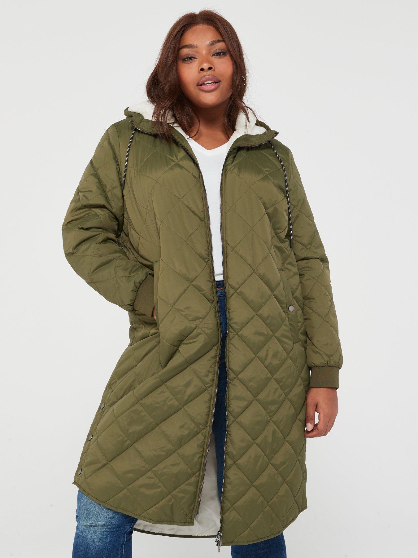 Plus size 2025 quilted jacket uk