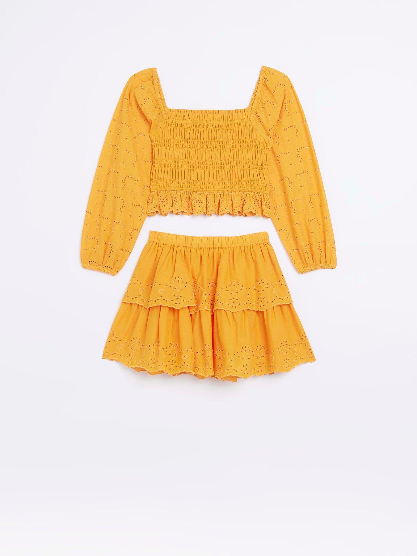 Mustard skirt outlet river island