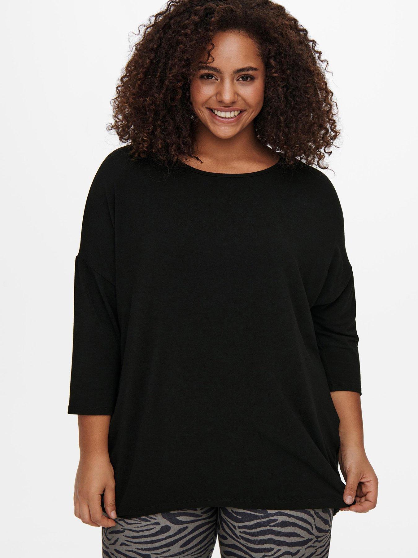 only-curve-amour-34-jersey-top-black