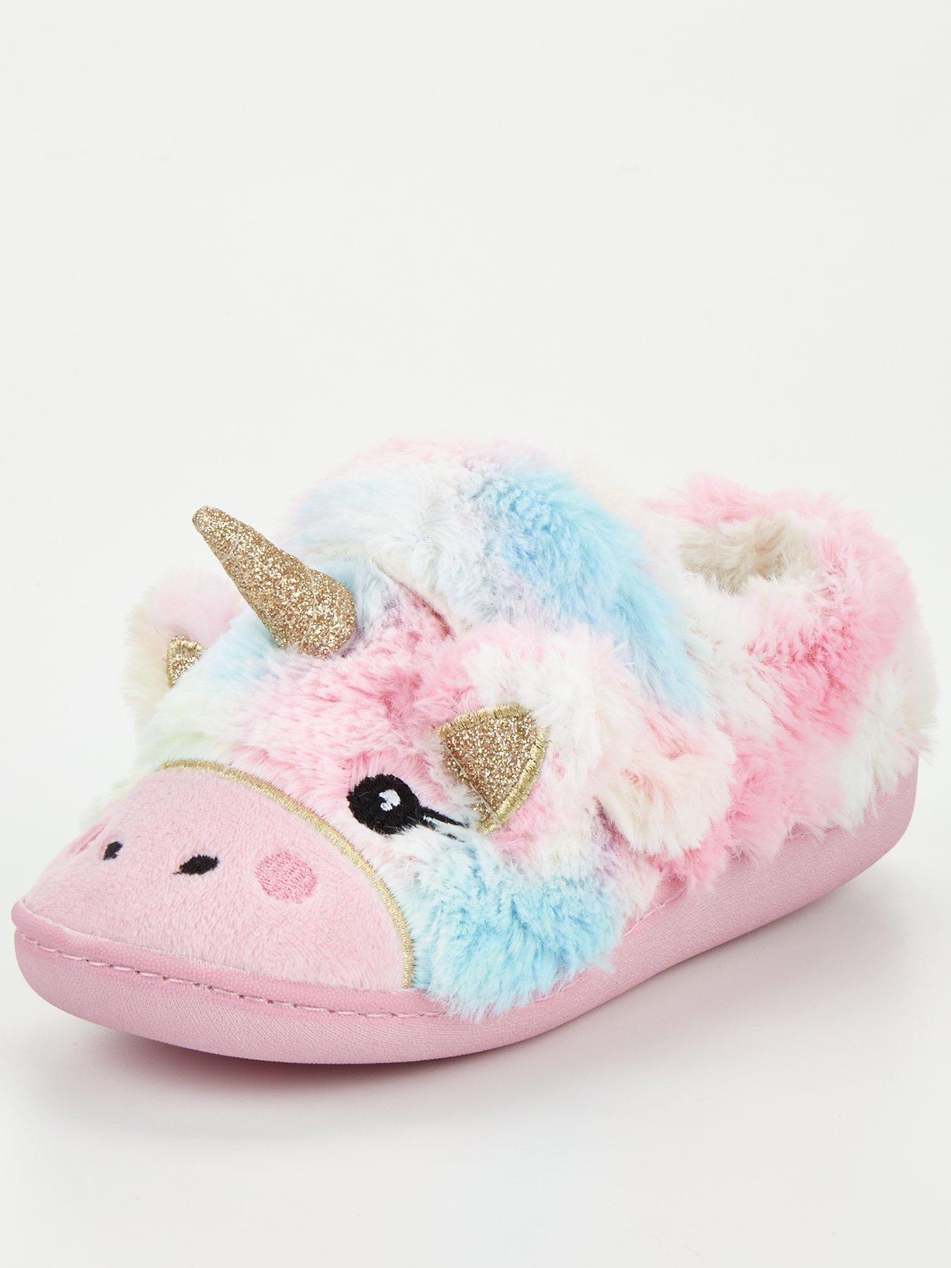 Unicorn slippers discount for little girls