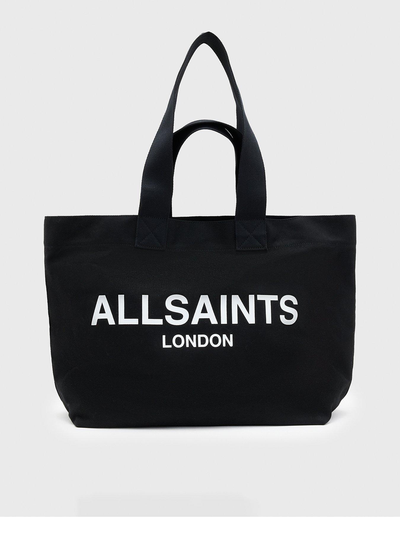 AllSaints Ali Canvas Tote Black white very