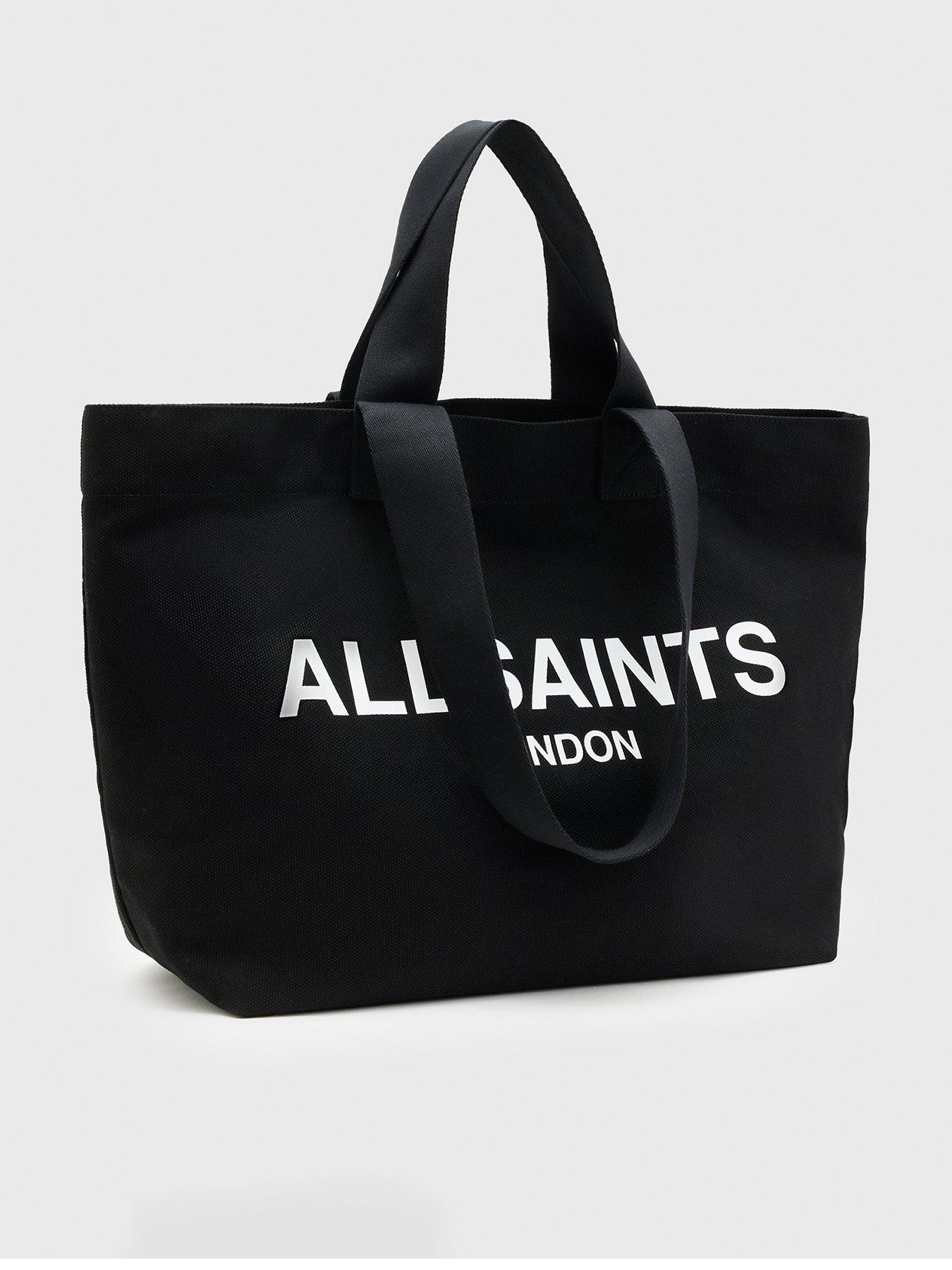 AllSaints Ali Canvas Tote - Black/white | very.co.uk