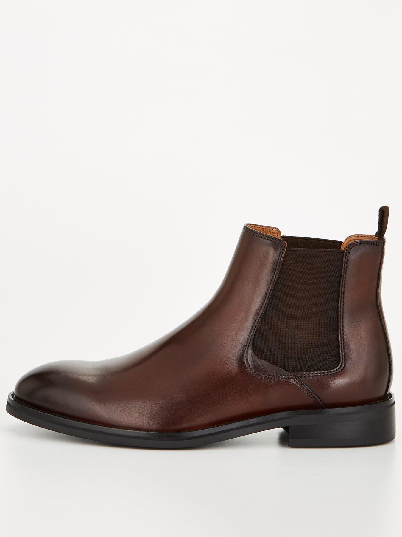 Light brown clearance leather chelsea boots