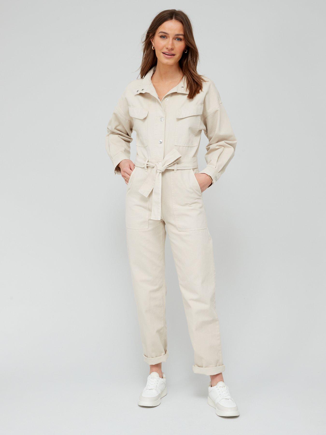 Cream shop boiler suit