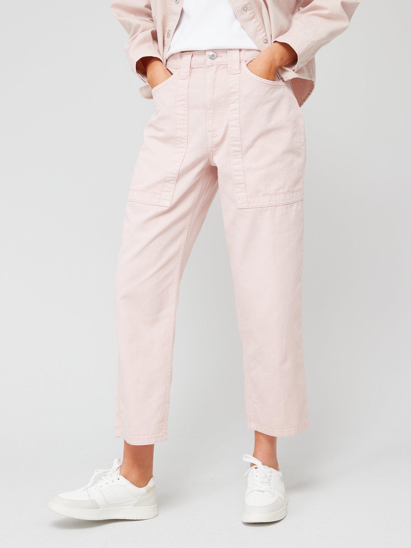 White and best sale pink jeans