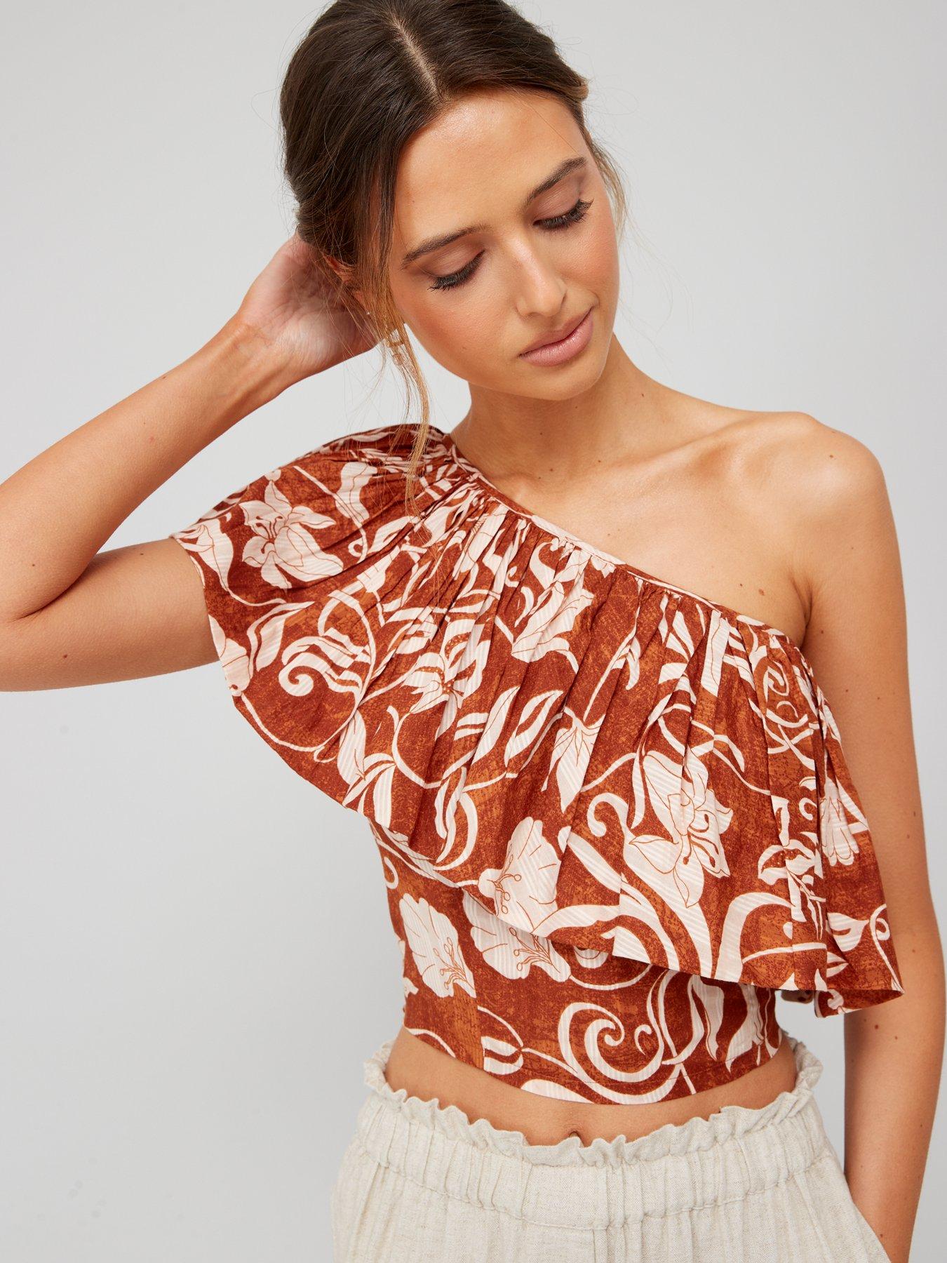 One shoulder top mango hot sale