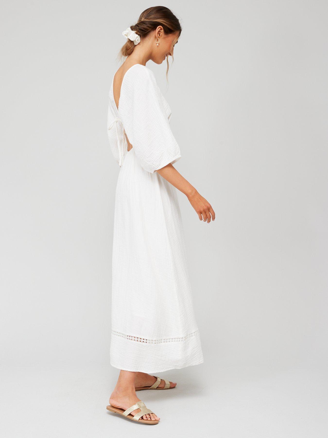 Mango white dress sale