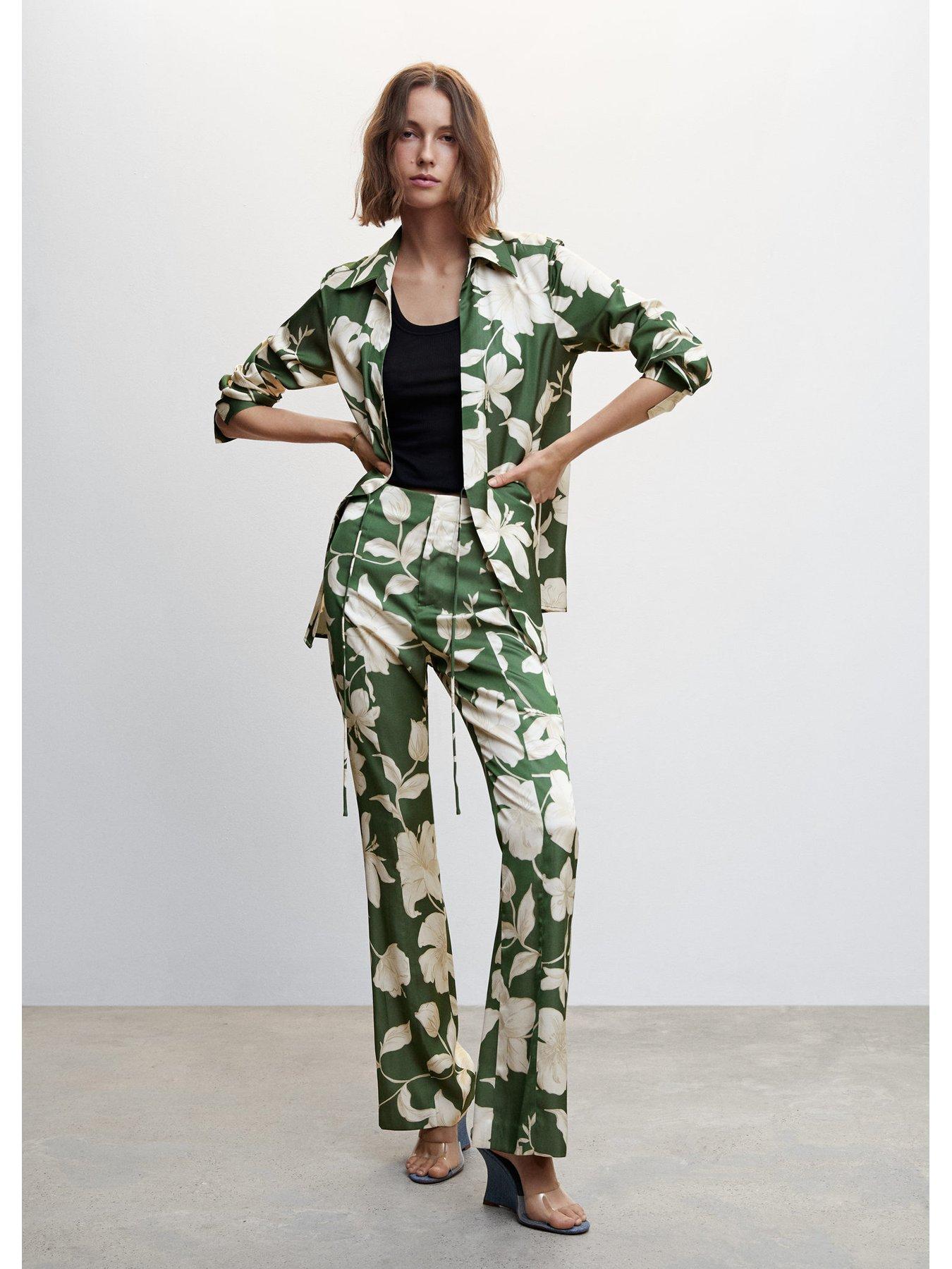 Zara floral hot sale print trousers