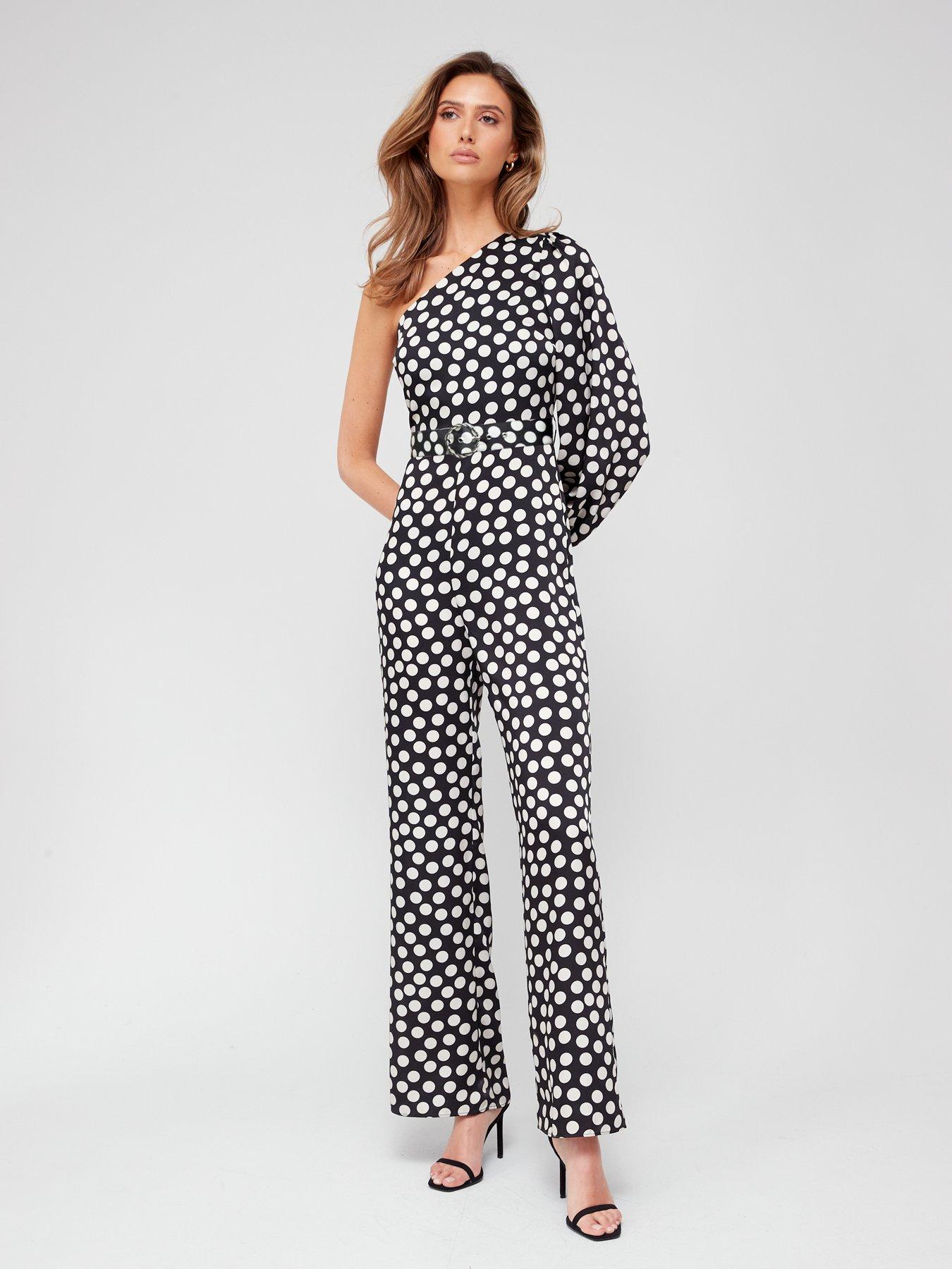 Mango jumpsuit store polka dot