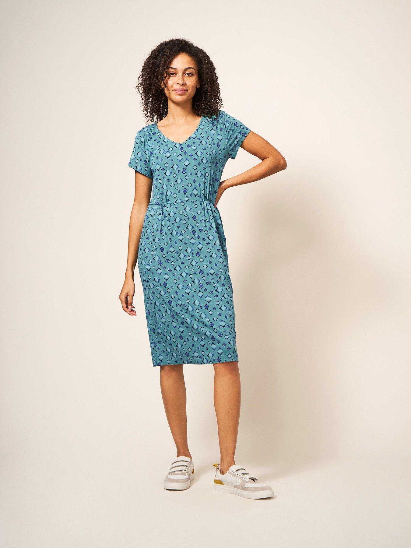 White Stuff Tallie Eco Vero Jersey Dress Green very.co.uk