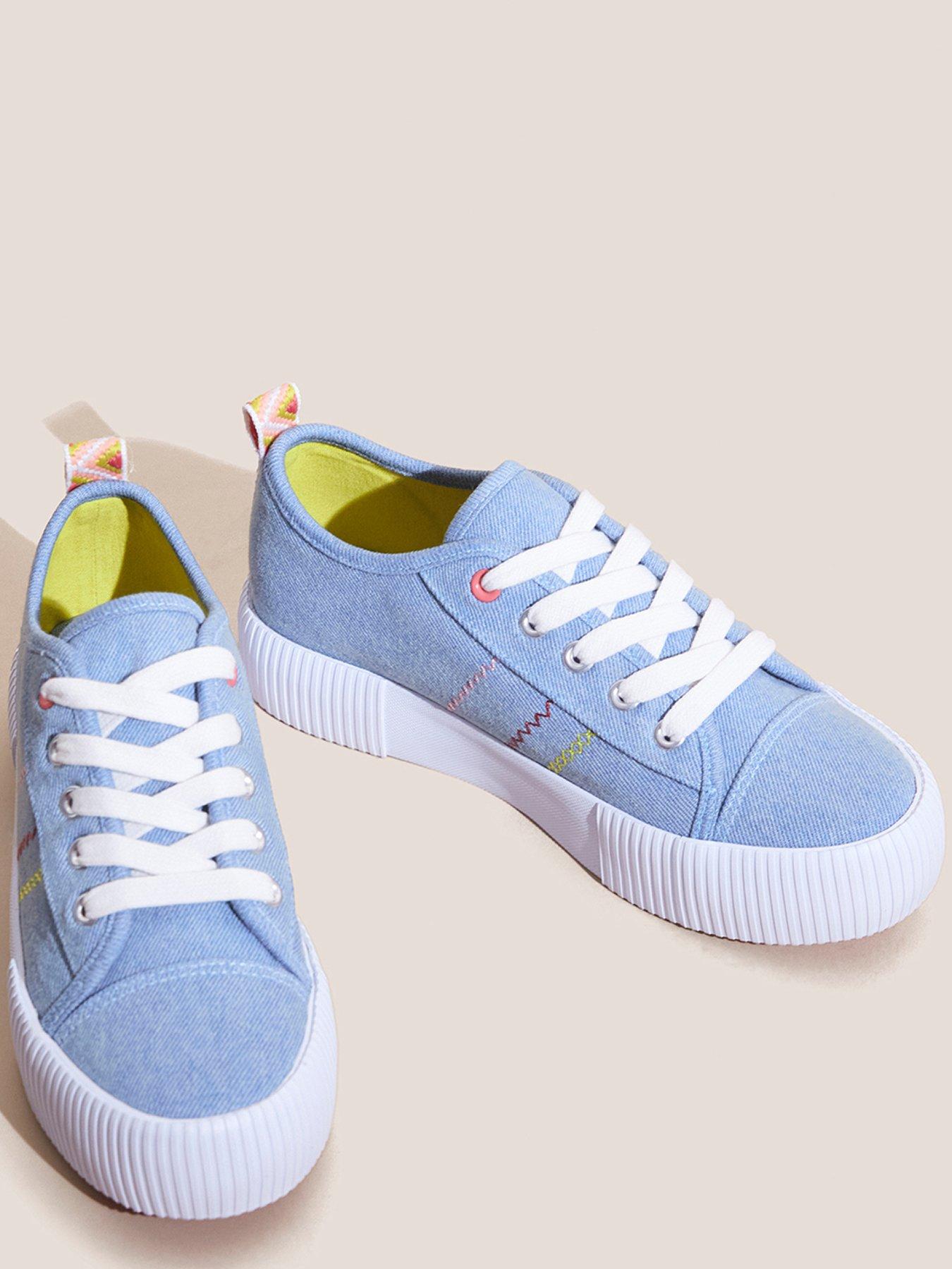 White Stuff Piper Flatform Plimsoll - Blue | very.co.uk