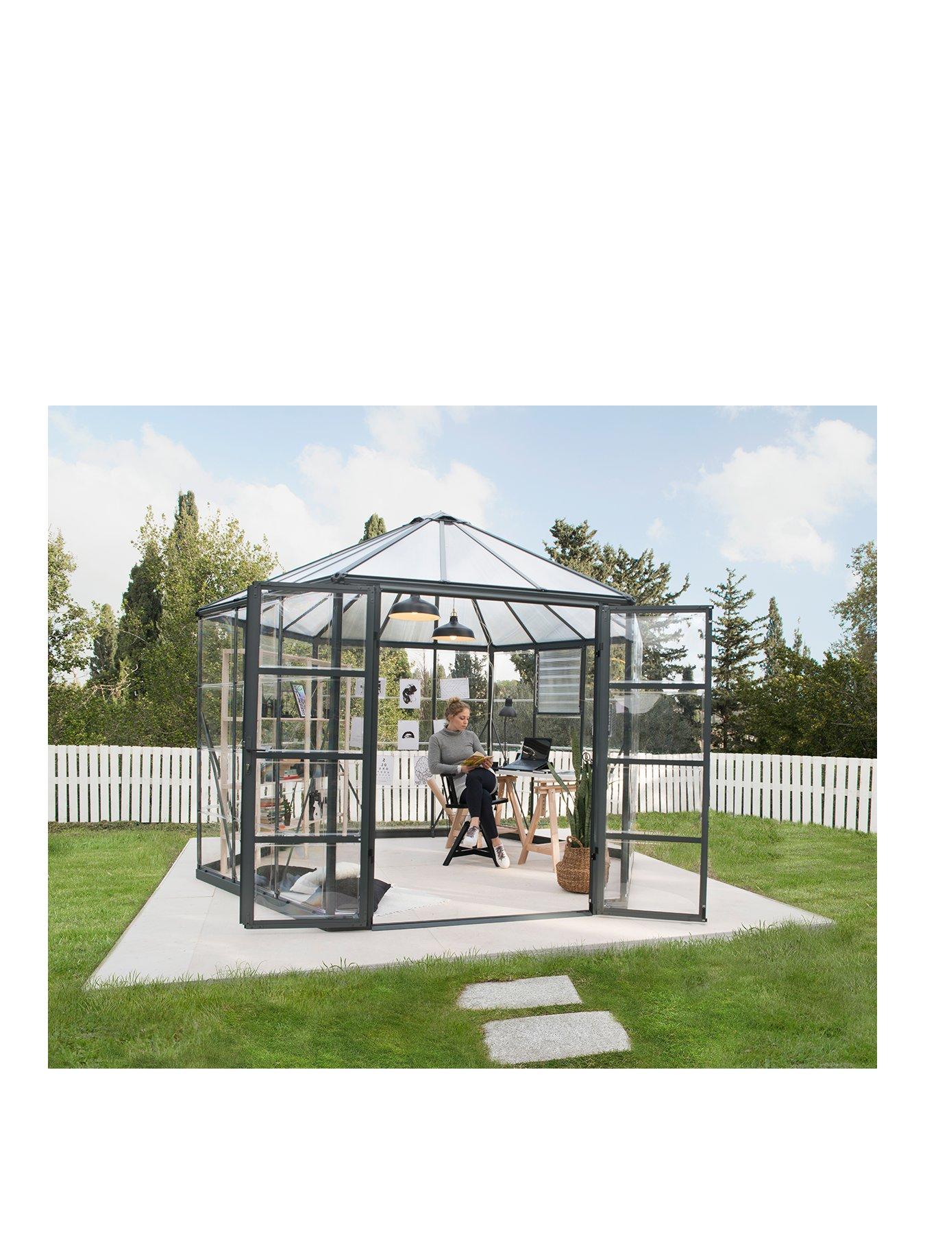 Image 1 of 5 of Canopia by Palram Oasis Hexagonal&nbsp;Greenhouse&nbsp;12ft - Grey