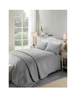 Product photograph of Serene Luana Duvet Cover Set - Silver from very.co.uk