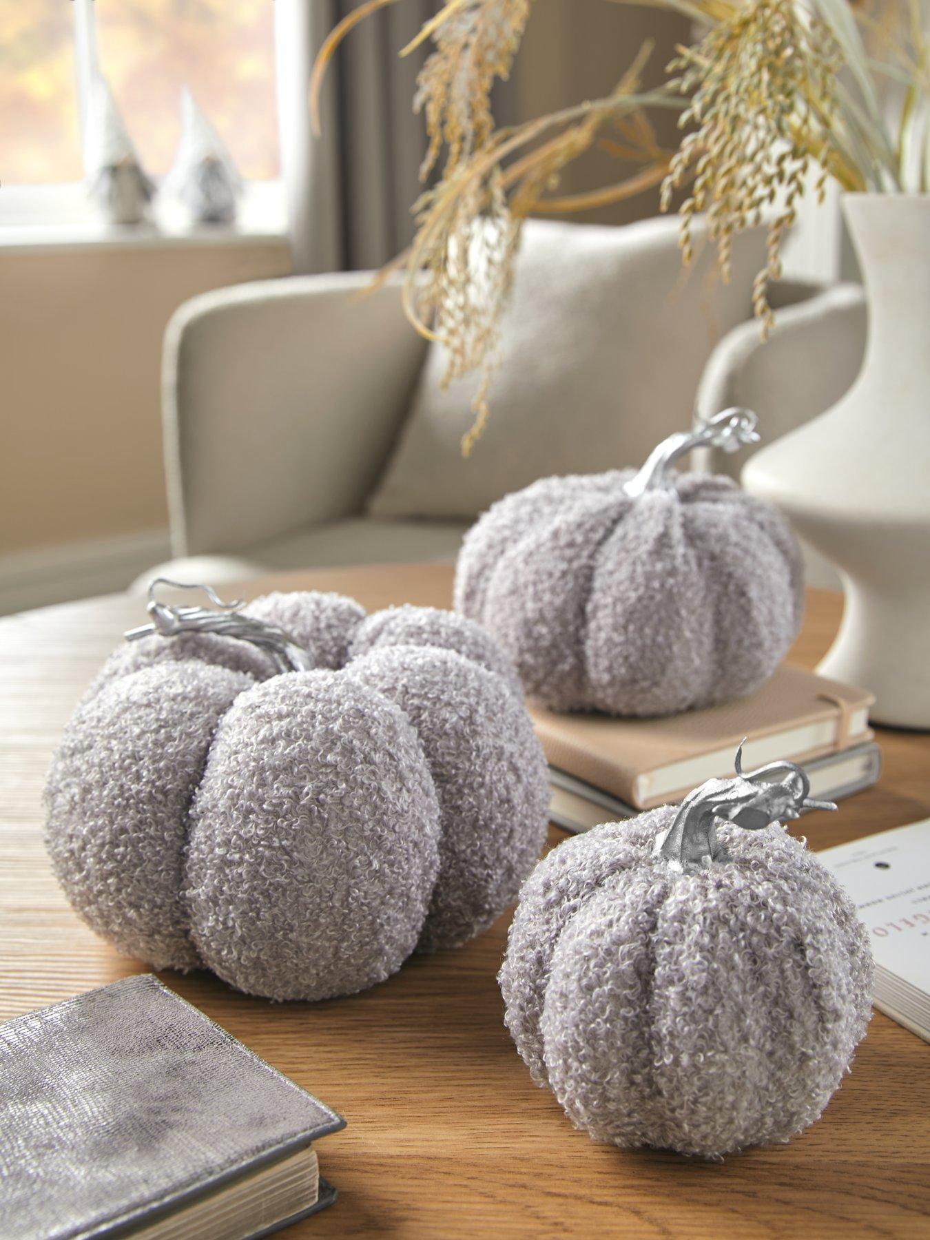 Product photograph of Heaven Sends Boucle Pumpkins Set Of 3 from very.co.uk