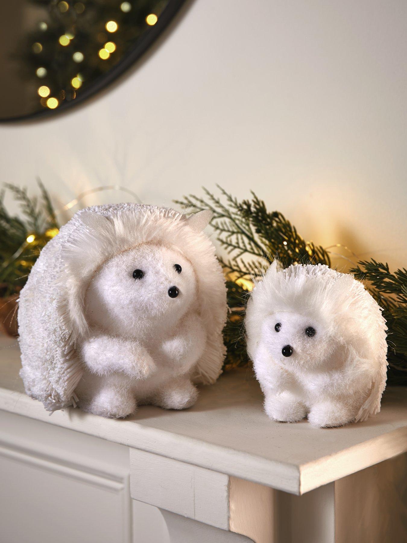 Product photograph of Heaven Sends Set Of 2 Hedgehog Christmas Decorations from very.co.uk