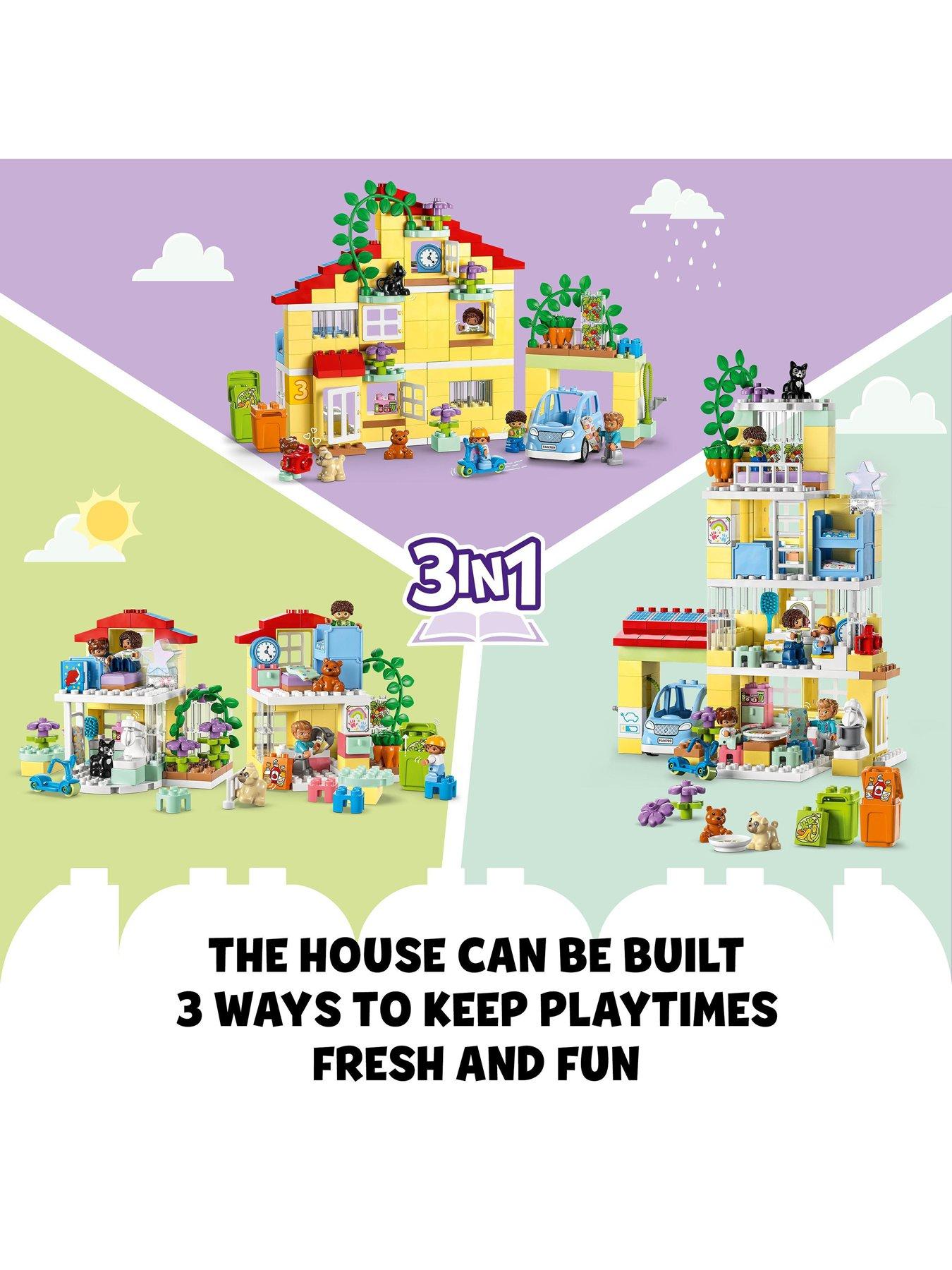 LEGO Duplo 3in1 Family House Set with Toy Car 10994
