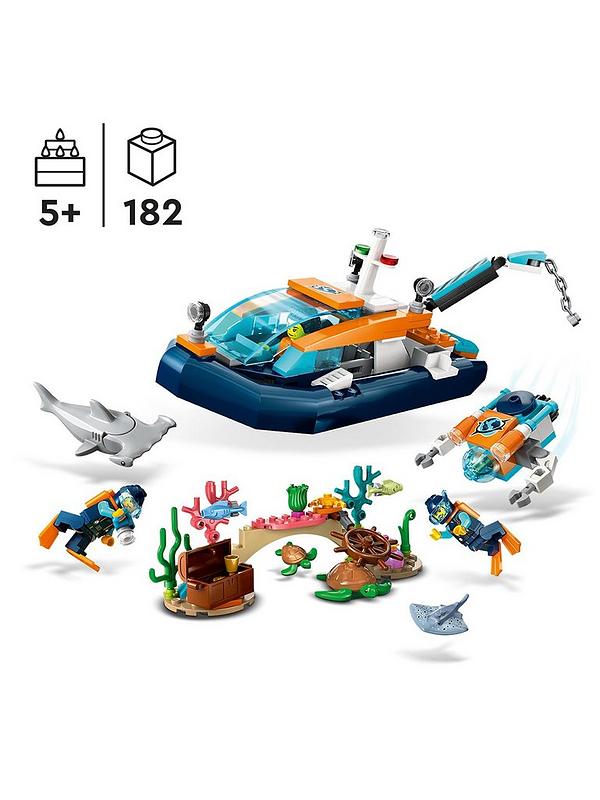 Image 2 of 6 of LEGO City Explorer Diving Boat Toy Ocean Set 60377