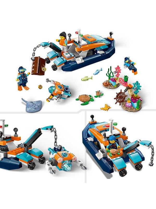 Image 3 of 6 of LEGO City Explorer Diving Boat Toy Ocean Set 60377
