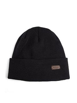 barbour healey beanie hat - black