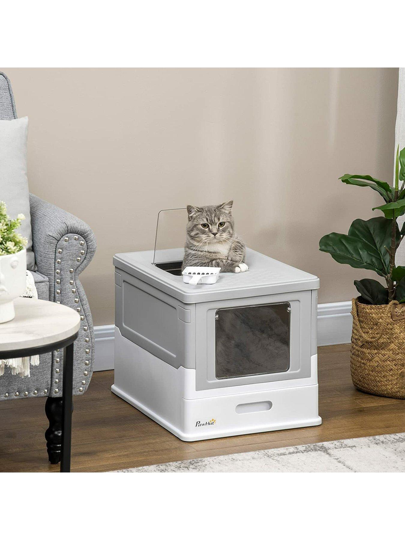 PawHut Hooded Cat Litter Box Scoop Included Very