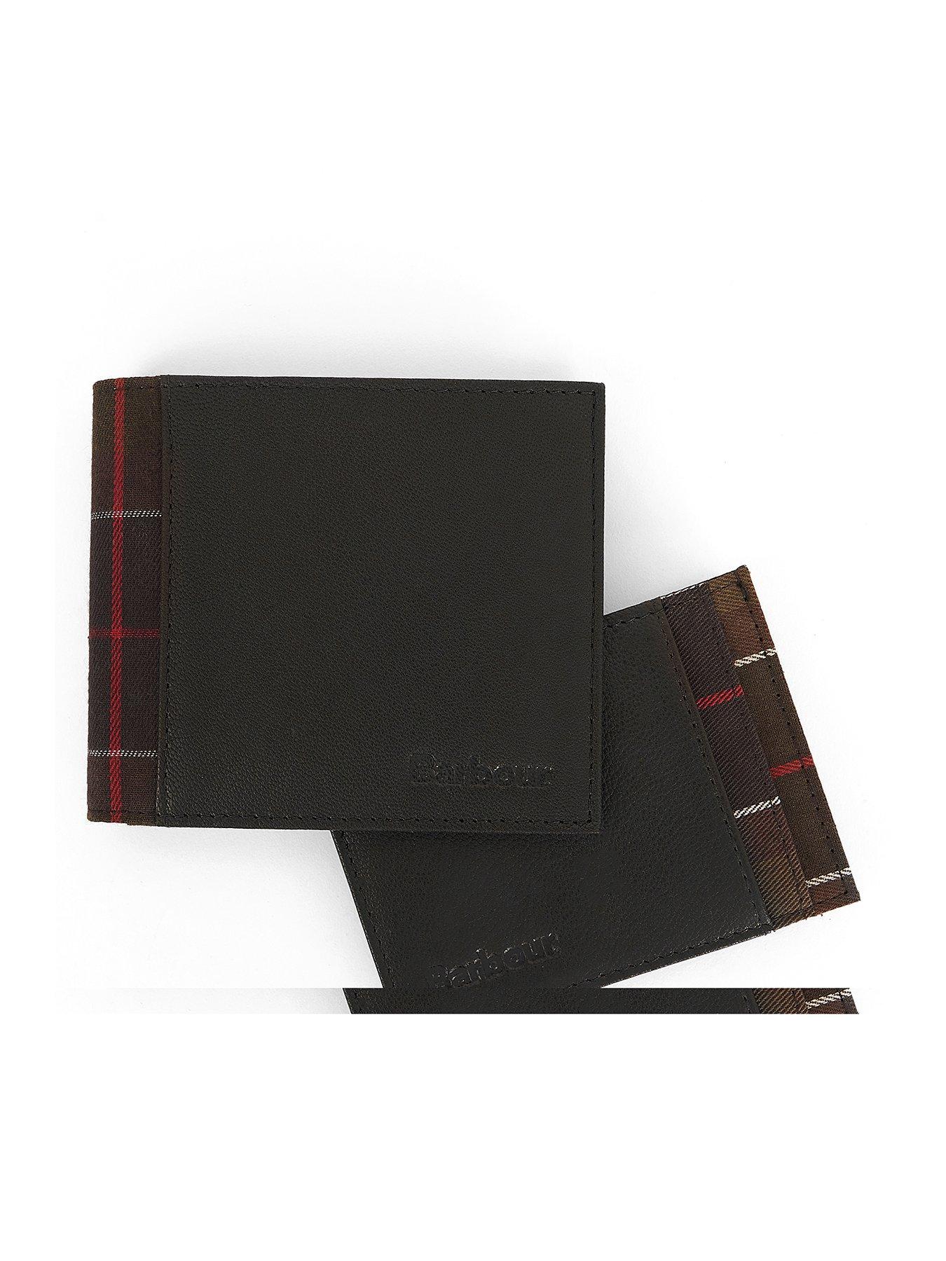 Barbour Wallet  &  Card Holder Gift Set - Black