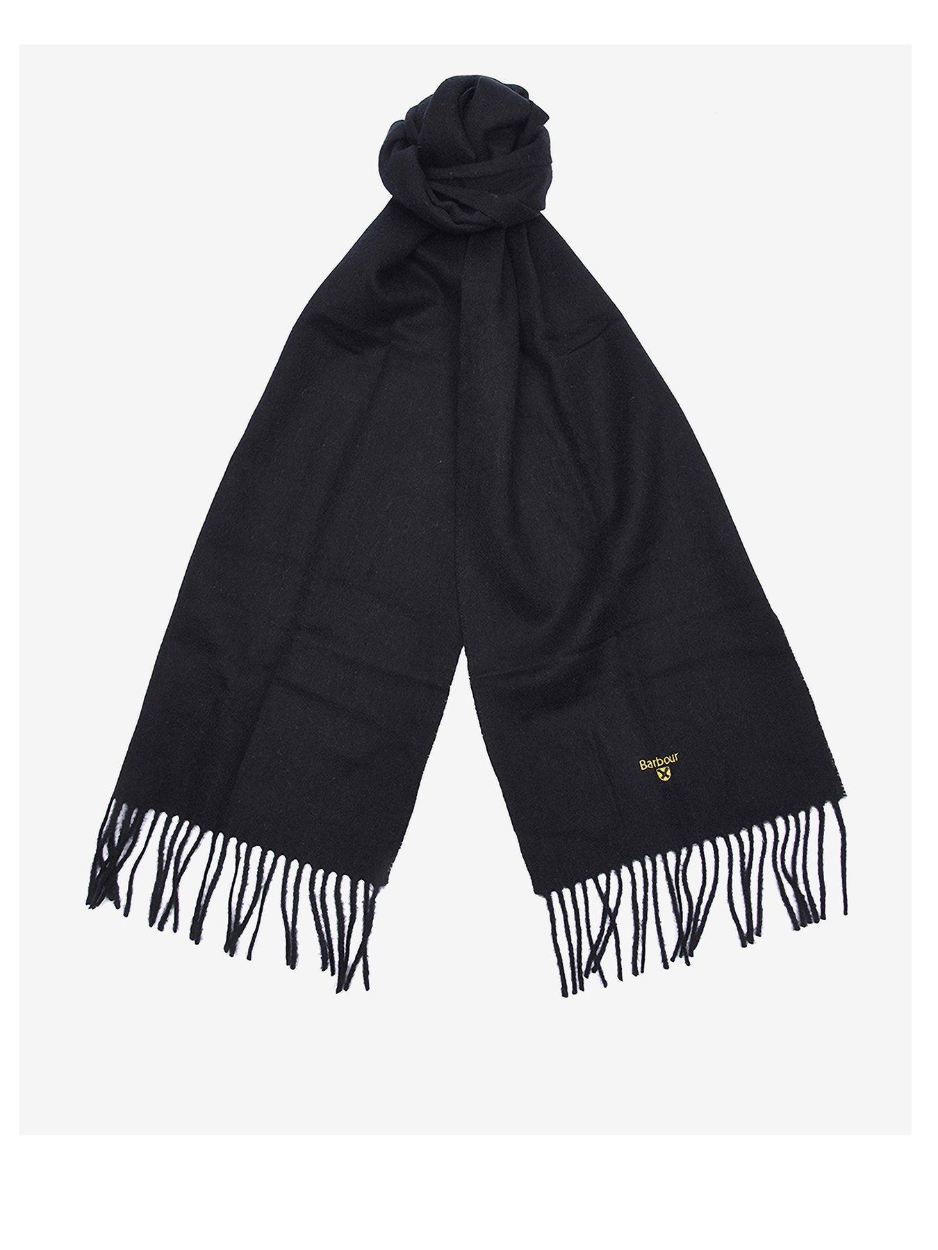 Barbour Plain Lambswool Scarf - Black | very.co.uk