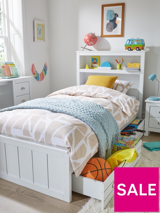 front image of very-home-atlanta-childrens-single-bed-with-drawersnbspstorage-headboard-and-mattress-options-buy-and-save-white