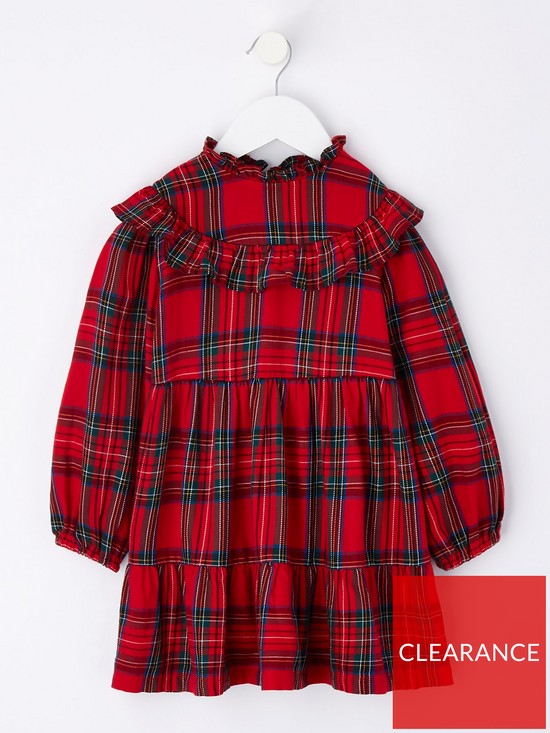 front image of mini-v-by-very-girls-red-check-frill-dress