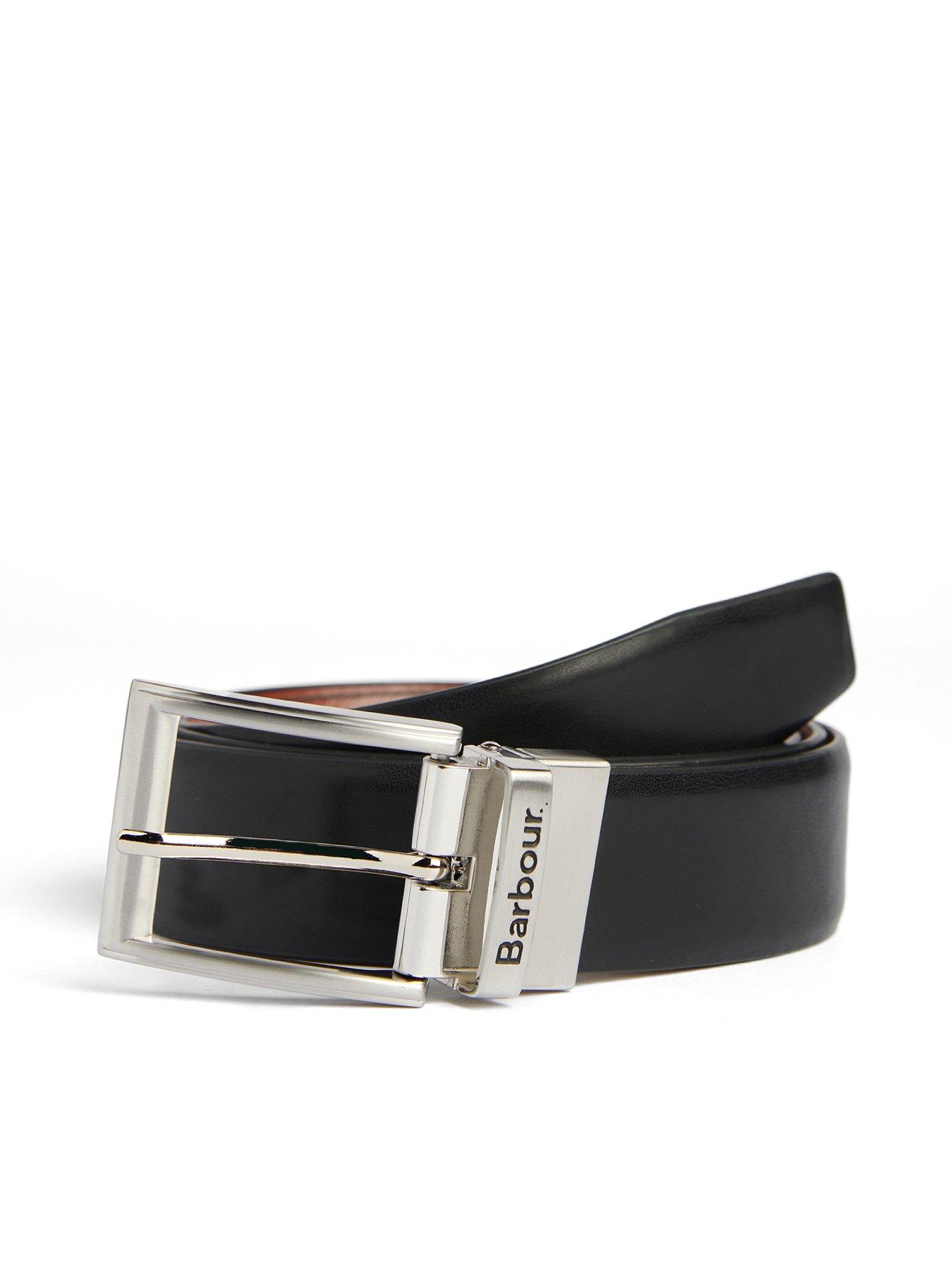 Barbour Fife Reversible Leather Belt - Black