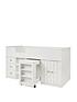  image of very-home-atlanta-mid-sleeper-bed-with-storage-and-pull-out-desk-white
