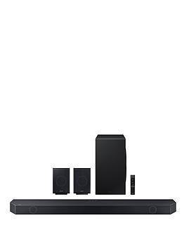samsung hw-q990c 11.1.4ch wireless dolby atmos soundbar with rear speakers, subwoofer and q symphony