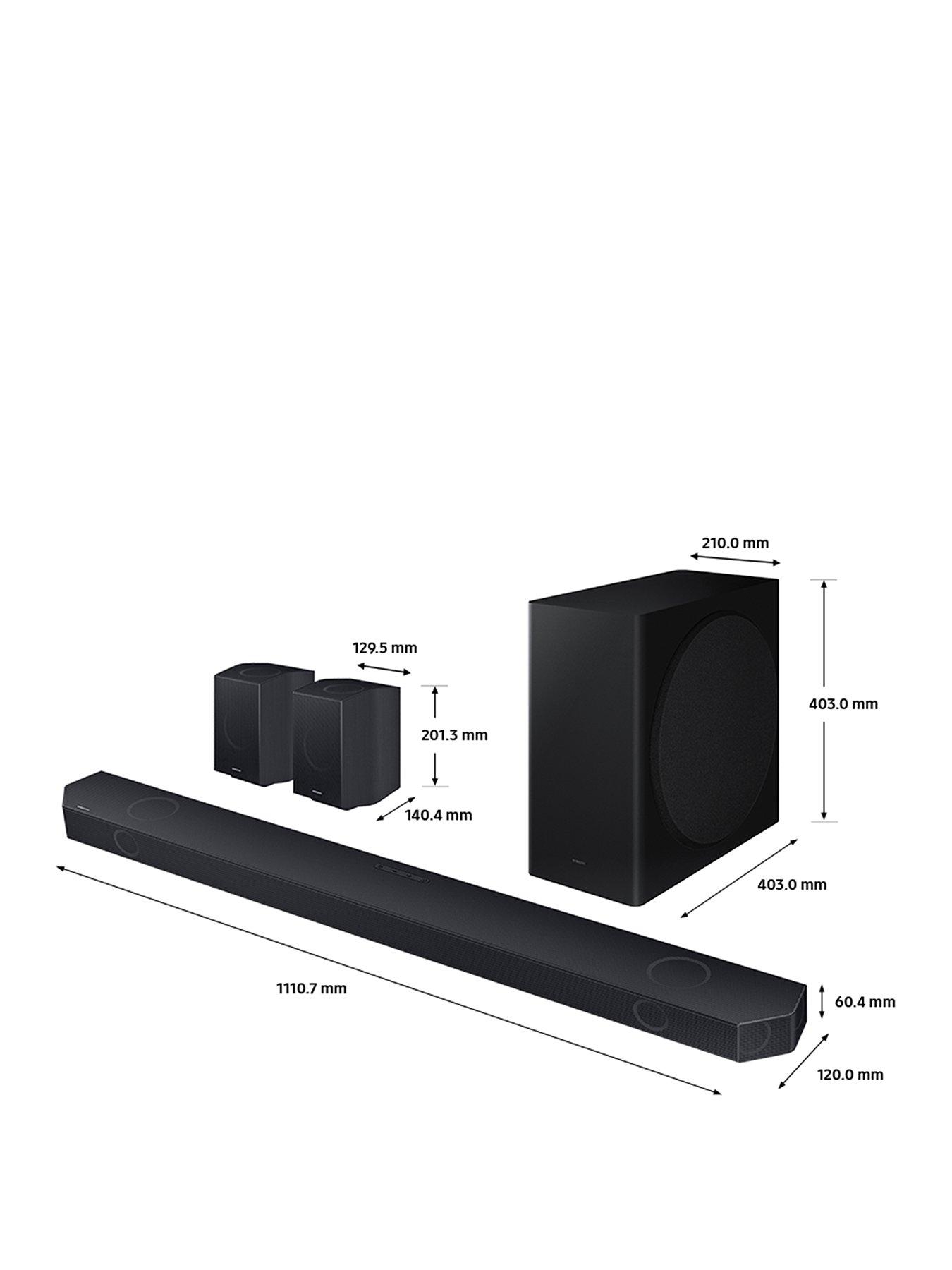 Samsung soundbar with subwoofer best sale and rear wireless speakers