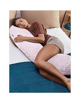 Product photograph of Kally Sleep Kally Fleece Body Pillow - Pink from very.co.uk
