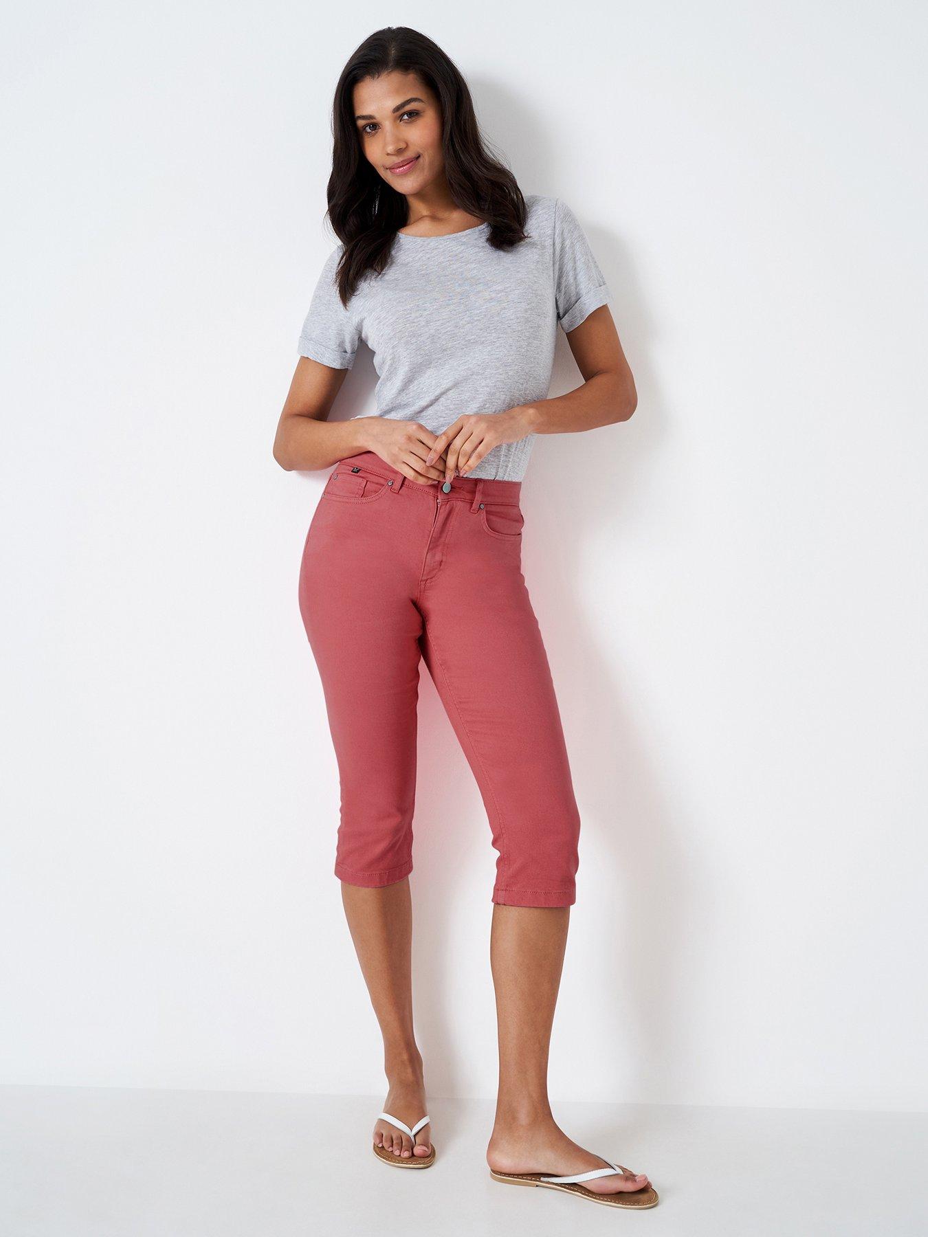 Mia Crop Trousers - Pink