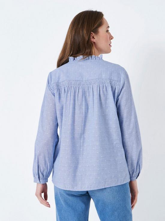 stillFront image of crew-clothing-ines-blouse-blue