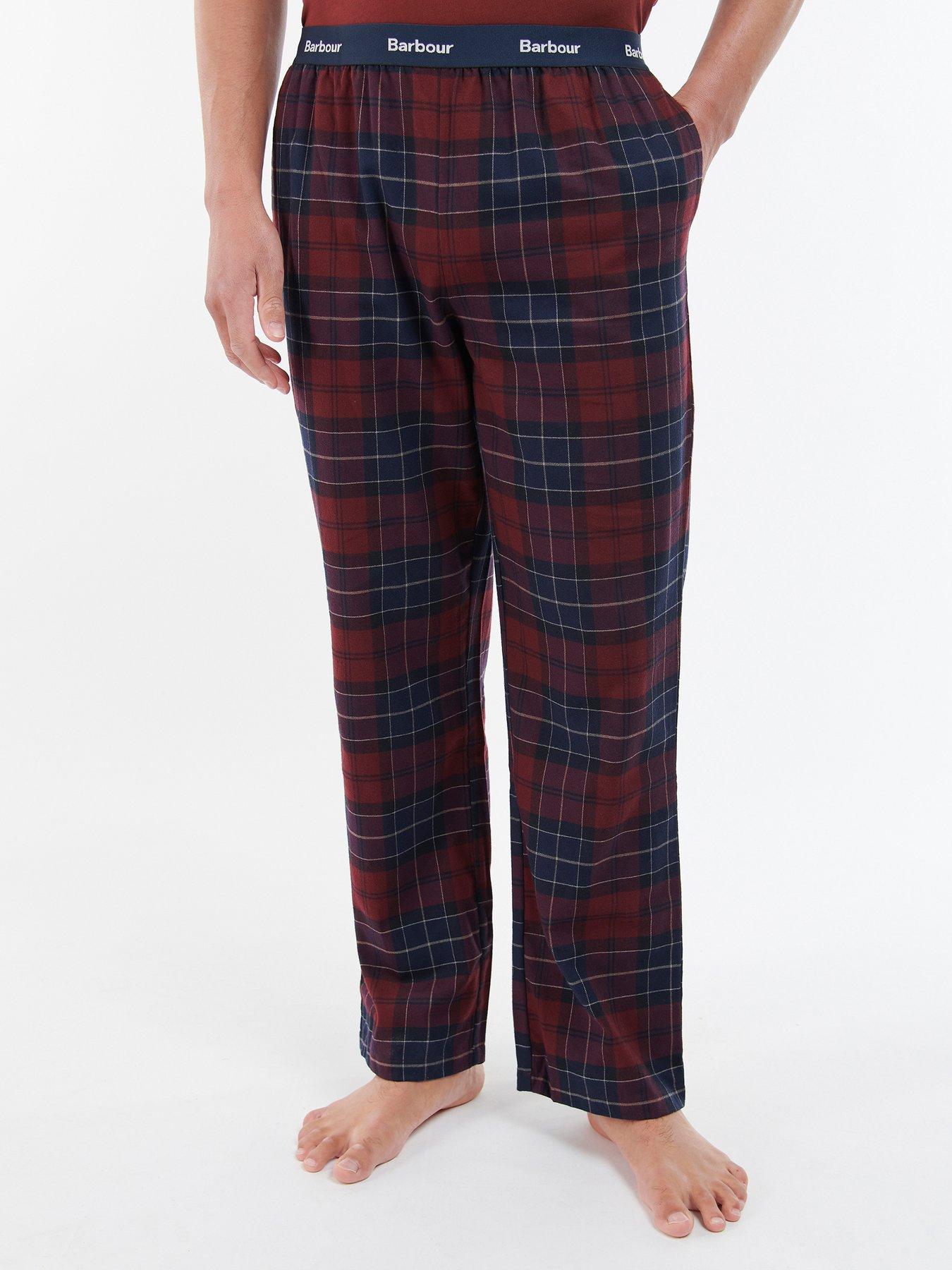 Barbour Glenn Tartan Pyjama Bottoms - Red | very.co.uk