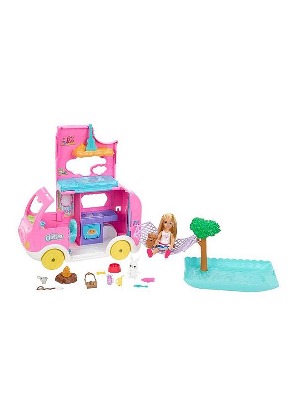 Image 1 of 5 of Barbie Chelsea 2-in-1 Camper Playset, Doll &amp; Accessories