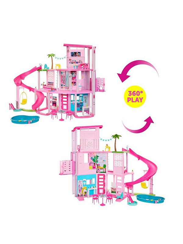 Image 3 of 7 of Barbie DreamHouse Doll Playset, Slide and Accessories