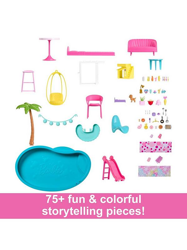 Image 4 of 7 of Barbie DreamHouse Doll Playset, Slide and Accessories