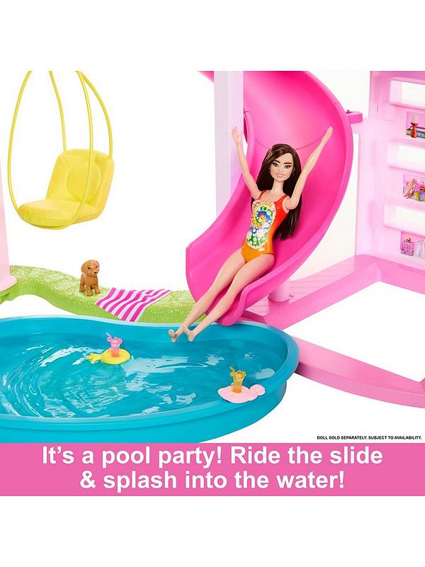 Image 5 of 7 of Barbie DreamHouse Doll Playset, Slide and Accessories
